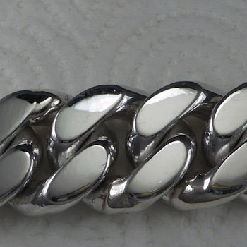 Pansarlänk 25 mm. i 100% solid Sterling silver. Handsmide.