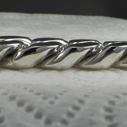 Pansarlänk 24 mm. 100% solid 92,5 Sterling silver. Handsmide.