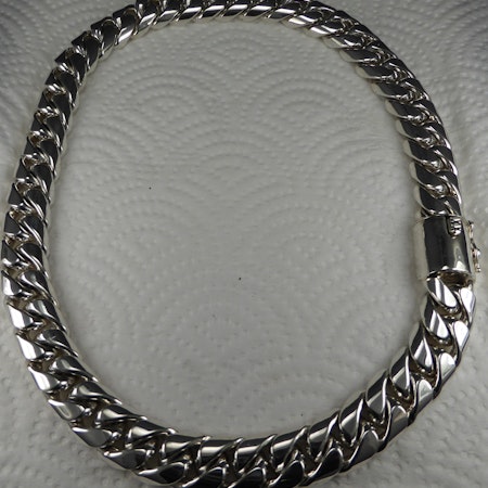 Rundad Pansarlänk 15 mm. 100% solid 92,5 Sterling Silver.