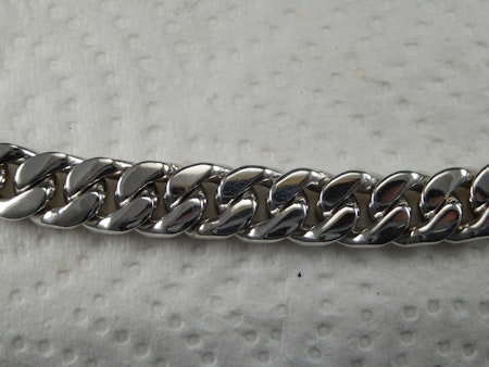 Pansarlänk 10 mm. 100% solid 92,5 Sterling Silver. Handsmide.