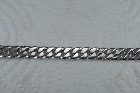 Pansarlänk 8 mm. 100% solid 92,5 Sterling Silver. Handsmide.