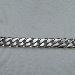 Pansarlänk 8 mm. 100% solid 92,5 Sterling Silver. Handsmide.