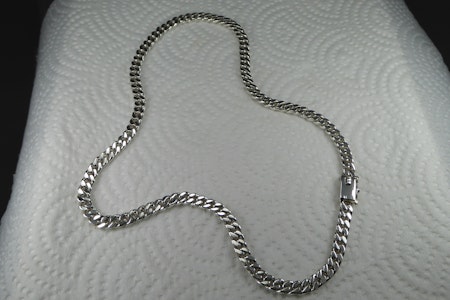 Pansarlänk 6 mm. 100% solid 92,5 Sterling Silver. Handsmide.