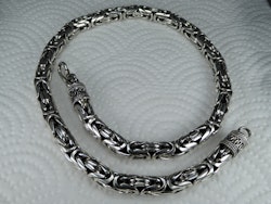 Kejsarlänk 8x8 mm. 92,5 Sterling Silver. Handsmide.