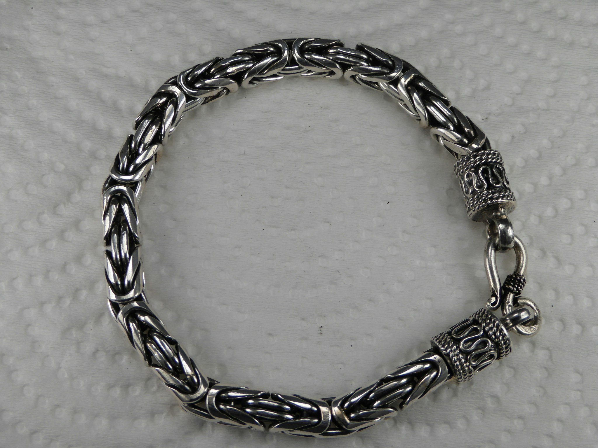 Kejsarlänk 6x6 mm i 100% Sterling Silver. Handsmide.