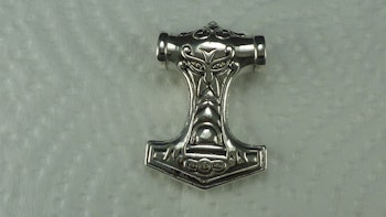 Kejsarlänk 4.5x4.5 mm. med Tors Hammare. Handsmide. 92,5 Sterling silver.