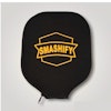 Ett svart racket fodral till pickleballrack med gul Smashify logo
