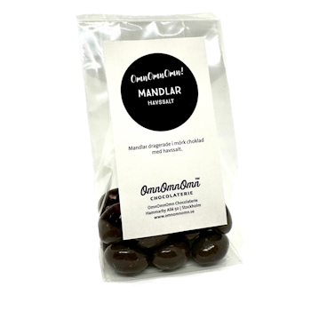 Mörk choklad & Havssalt – Chokladdragerade mandlar