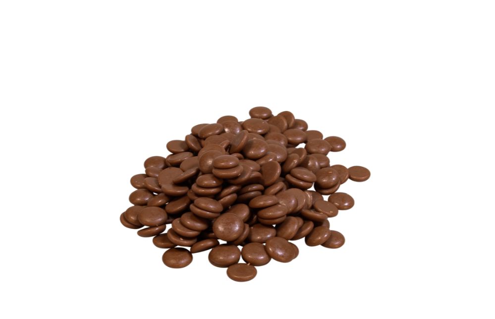 300 g  Små chokladknappar med 39 procent kakaohalt som passar utmärkt till bakning, att göra din egen varma choklad eller helt enkelt njuta av som de är.