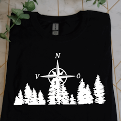 T-shirt med tryck Kompass