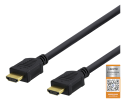 Deltaco High-Speed Premium HDMI cable, 1 m, Ethernet, 4K UHD, black