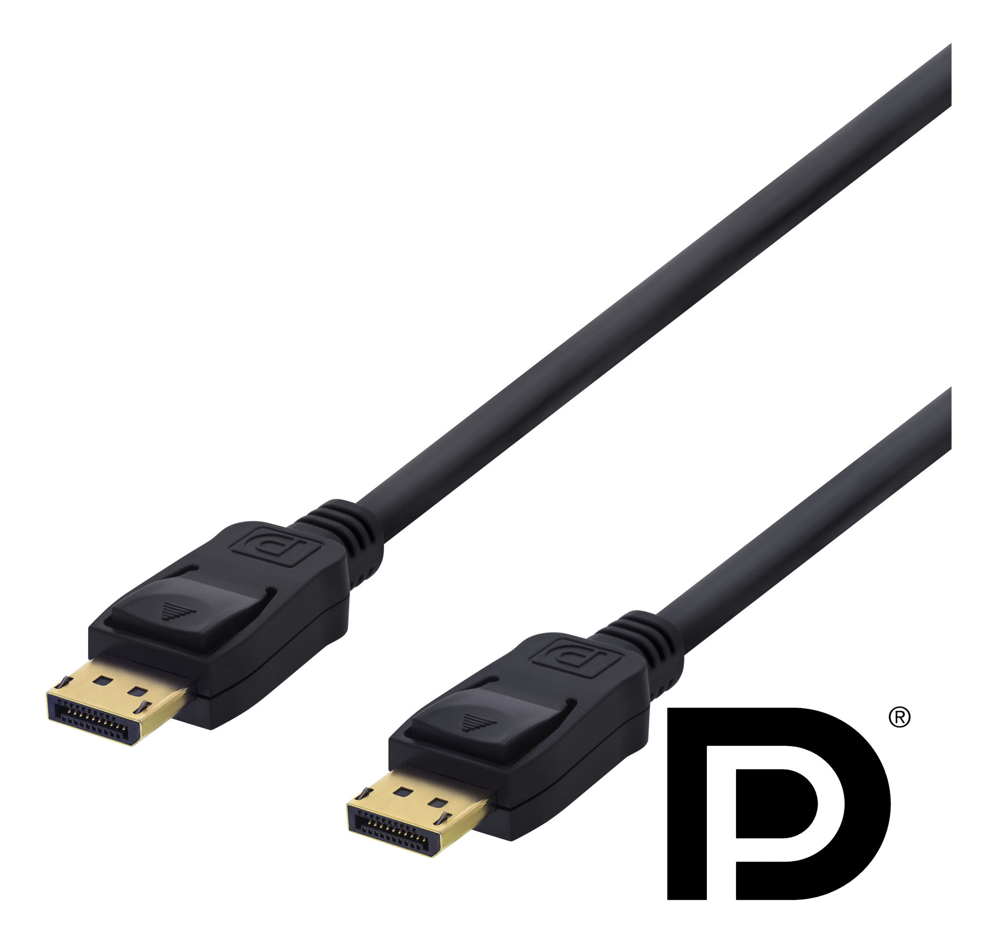 Deltaco DisplayPort cable, 3 m, 4K UHD, DP 1.2, black