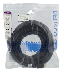 Deltaco High-Speed HDMI cable, 10 m, Ethernet, 4K UHD, black