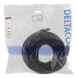 Deltaco High-Speed HDMI cable, 15 m, Ethernet, 1080p @ 60Hz, black