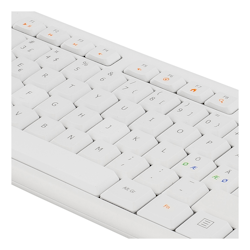 Deltaco Tastatur, nordisk layout, USB, 1,1m kabel, hvit, 13 medietaster