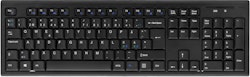 Deltaco Trådløst tastatur, nordisk layout, USB, nano-mottaker, 10m rekkevidde, svart