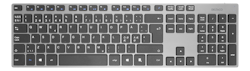 Deltaco Trådløst tastatur, USB mottaker, innebygget batteri, batteri indikator, nordisk layout, mørk grå