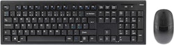 Deltaco Trådløst tastatur og mus, USB nano-mottaker, 10m, nordisk layout, svart
