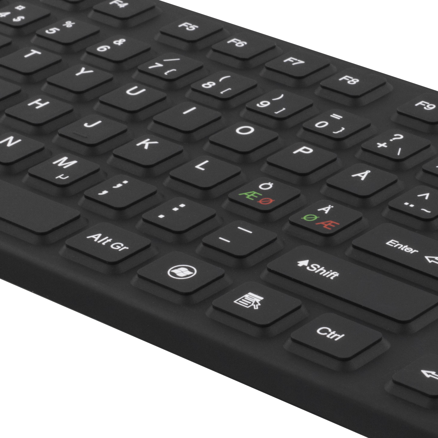 Deltaco Tastatur i silikon, IP68, full størrelse, 105 taster, svart