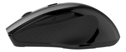 Deltaco Trådløs stille optisk mus, USB mottaker, 2400 DPI, 6 knapper, gummi sidegrep, 1x AA, svart