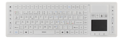 Deltaco Trådløst tastatur med touchpad, silikon, IP65, 2,4 GHz, 107 taster + 18 funksjonstaster, hvit