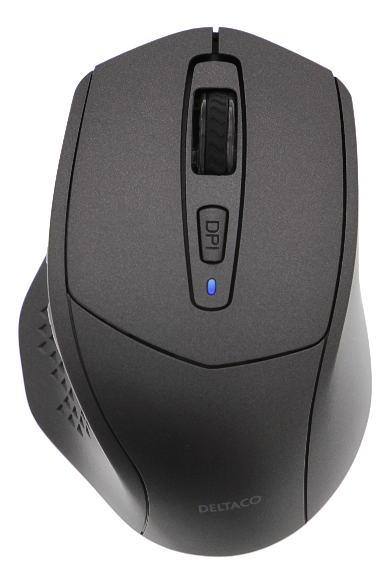 Deltaco Trådløs stille mus, Bluetooth, 800-1600 DPI, 4 knapper, 1xAA, mørk grå