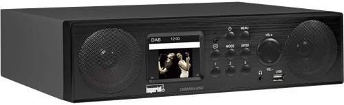 Imperial Dabman i450 Hybridradio, FM/DAB+, Internettradio, Bluetooth, to høyttalere, Subwoffer, svart