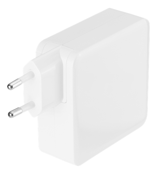 Deltaco USB-C PD wall charger, 65 W, white
