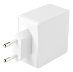 Deltaco USB wall charger with 4x USB-A ports, 4.8 A, white