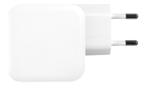 Deltaco USB-C wall charger 60 W with PD and GaN technology, white