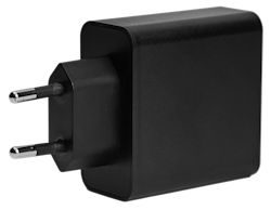 Deltaco USB wall charger with dual ports and PD, 1x USB-A, 1x USB-C, PD, 36W, black