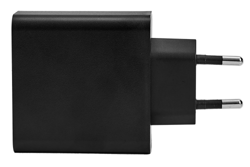 Deltaco USB wall charger with dual ports and PD, 1x USB-A, 1x USB-C, PD, 36W, black