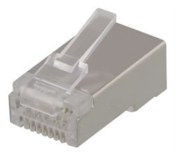 Deltaco RJ45 connector for patch kabel, Cat6a, skjermet, inntak inkl., 20pk.