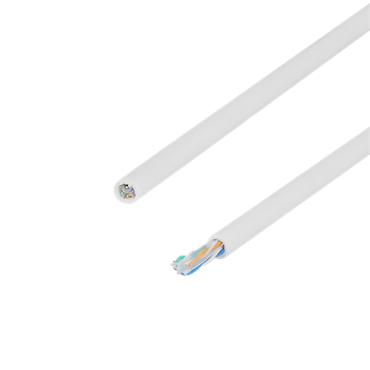 Deltaco U/UTP Cat6a installation cable, 100m, 28AWG, Slim, 500MHz, Delta certified, LSZH, white