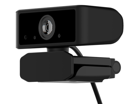 Deltaco Office 2K Webcam, 3.6MP CMOS, 2460x1440, 30fps, built-in mic, black