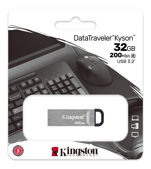 Kingston DataTraveler Kyson 32 GB, USB 3.2 Gen 1, silver