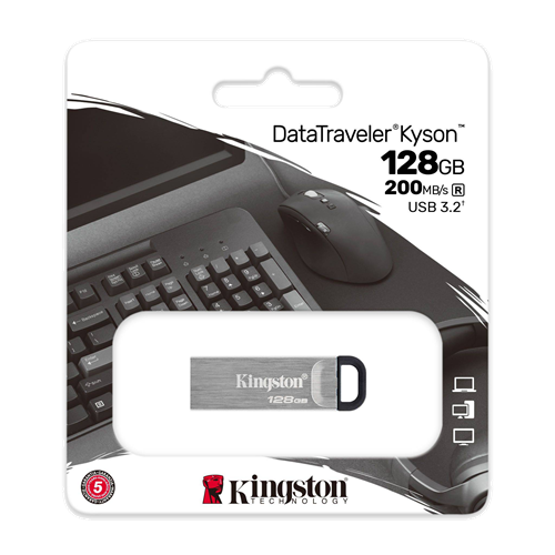 Kingston DataTraveler Kyson 128 GB, USB 3.2 Gen 1, silver