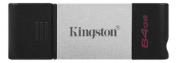 Kingston DataTraveler 80 - USB-flashstasjon - 64 GB - USB 3.2 Gen 1 / USB-C