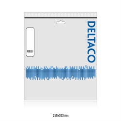 Deltaco S/FTP Cat7 patchkabel, 1 m, 600MHz, Delta-sertifisert, LSZH, svart