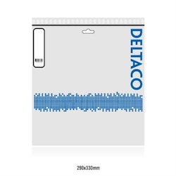 Deltaco S/FTP Cat7 patchkabel, 5 m, 600MHz, Delta-sertifisert, LSZH, svart
