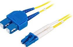 Deltaco Fiberkabel, LC - SC, 9/125, OS2, duplex, singlemode, 1m