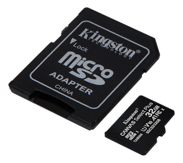Kingston Canvas Select Plus MicroSDHC, 32GB, Class 10 UHS-I, incl. adapter, black