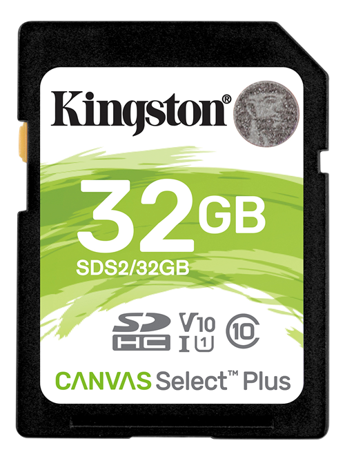 Kingston Canvas Select Plus SDHC, 32GB, Class 10 UHS-I, black