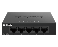 D-Link DGS-105GL, 5-port Gigabit Unmanaged Desktop Switch, black