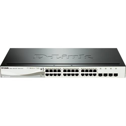 D-Link DGS-1210-24P, 24xRJ45, 4xSFP, Smart Managed Gigabit Switch, Layer 2, 193W PoE, Web GUI