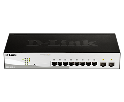 D-Link DGS-1210-10, 8xRJ45, 2xSFP, Smart+ Managed Gigabit Switch, Layer 2, Web GUI