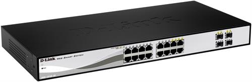 D-Link DGS-1210-16, 16xRJ45, 4xSFP, Smart Managed Gigabit Switch, Layer 2, Web GUI