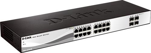 D-Link DGS-1210-20, 16xRJ45, 4xSFP, Smart+ Managed Gigabit Switch, Layer 2, Web GUI