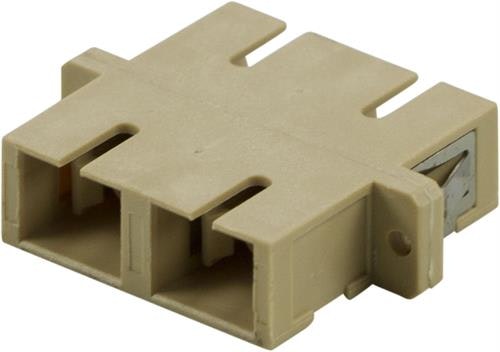 Deltaco FBP-1039 Adapter, fiber, SC-SC, multimode, duplex, keramisk, plast