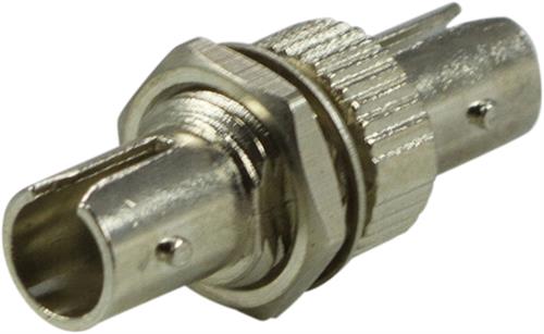 Deltaco FBP-1036 Adapter, fiber, ST-ST, multimode, simplex, keramisk, metall